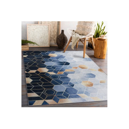 Modrý koberec pratelný...