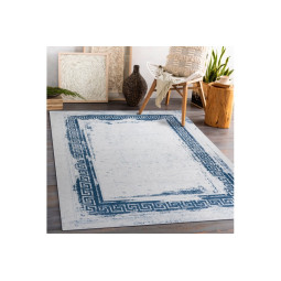 Bielo-modrý koberec...