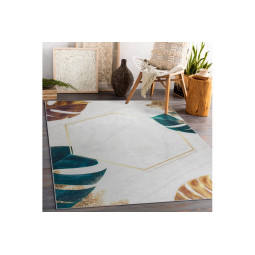 Bílo-zlatý koberec pratelný...