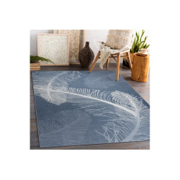 Modrý koberec prateľný...