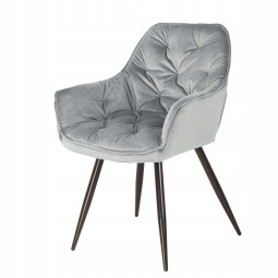 Čalouněná židle v šedé...