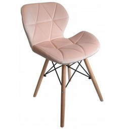 Čalouňená židle v růžové barvě