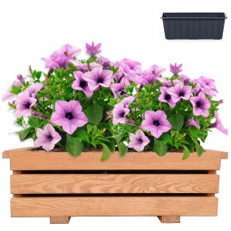 Balkónové dřevěné květináče...