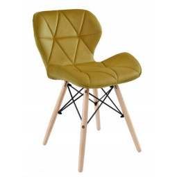 Skandinávská židle v žluté...