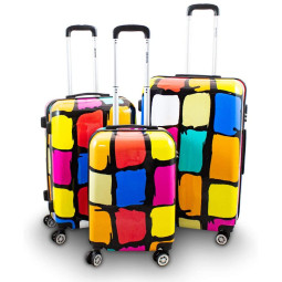 Sada kufrů s barevnými...