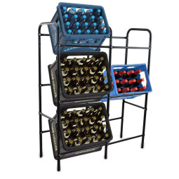 Kovový regál na přepravky s...