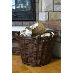 Kulatý proutěný koš na...