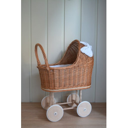 Kočárek pro panenky v hnědé...