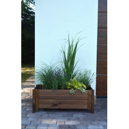 Elegantní květináč v hnědé...