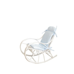 Houpací bílé křeslo s...