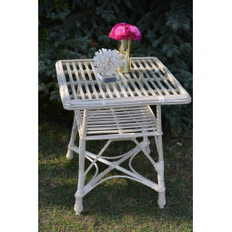 Čtvercový ratanový stůl se...