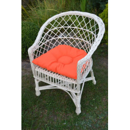 Bílé proutěné křeslo s...