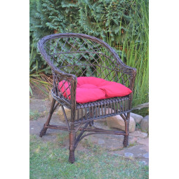 Proutěné křeslo tmavě hnědé...