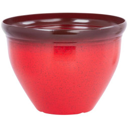 Květináč v červené barvě s...