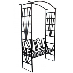 Zahradní pergola s lavicí v...