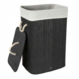 Černý bambusový koš na...