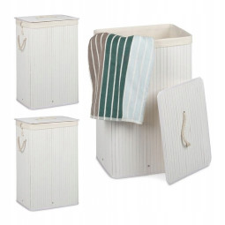 Koš na prádlo v bílé barvě...