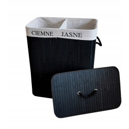 Černý bambusový 100l koš na...