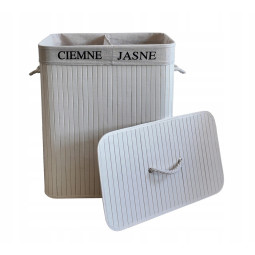 Bílý koš na prádlo - 100l -...