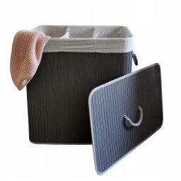 Šedý koš na prádlo s víkem...