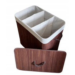 Trojkomorový hnědý koš na...