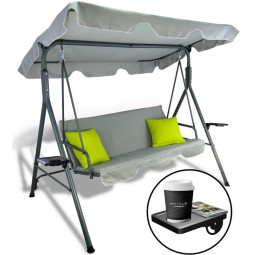 Šedá zahradní houpačka se...