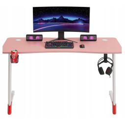 Růžový herní stůl s led...