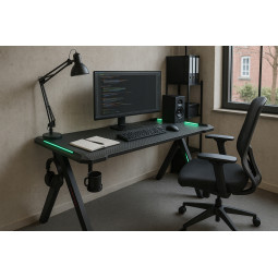 Stůl pro hráče v černé...