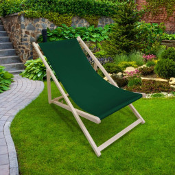 Plážové lehátko v zelené barvě