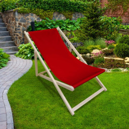 Lehátko v červené barvě na...