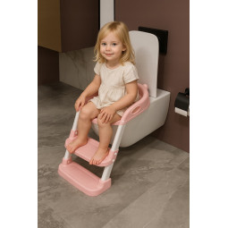 Růžové skládací dětské WC...