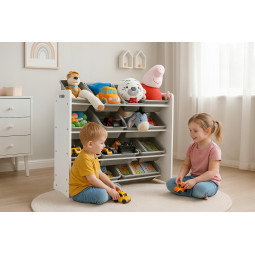 Bílý XXL organizér na hračky