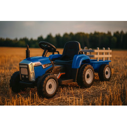 Modrý traktor pro děti s...