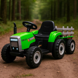 Dětský traktor s vlečkou v...