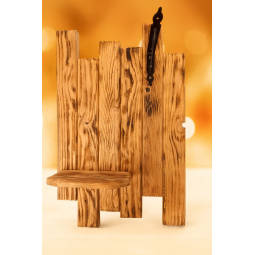 Dřevěná nástěnná polička s...