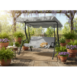 Zahradní houpačka v šedé...