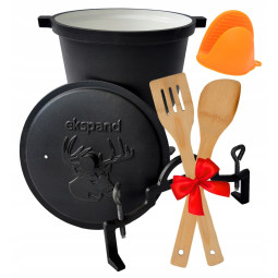 Smaltovaný litinový kotlík...