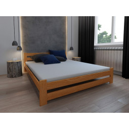 Dřevěná postel s roštem v...