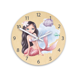 Dětské hodiny s mořskou pannou