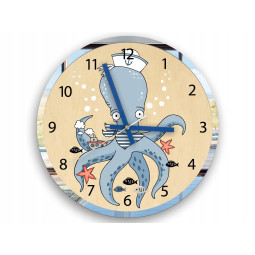 Hodiny na zeď s modrou...