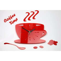 Červené kuchyňské hodiny na...