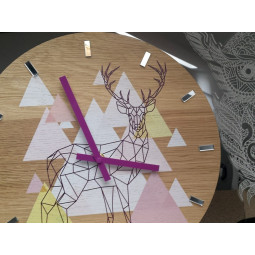 Nástěnné hodiny fialové s...