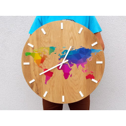 Dřevěné nástěnné hodiny s...