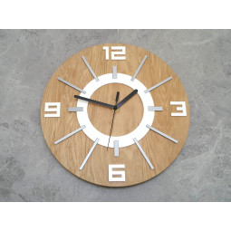 Bílé dřevěné hodiny Aladdin...