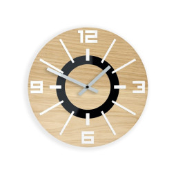 Bílé hodiny Aladdin Wood 33 cm