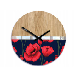 DŘEVĚNÉ nástěnné hodiny s...