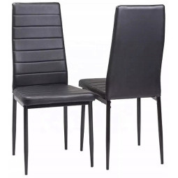 Černá jídelní židle z eko kůže