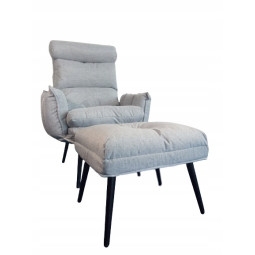 Křeslo ušák k TV v šedé...