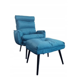 Moderní křesla ušák v modré...