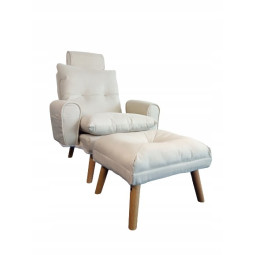 Křeslo ušák v béžové barvě